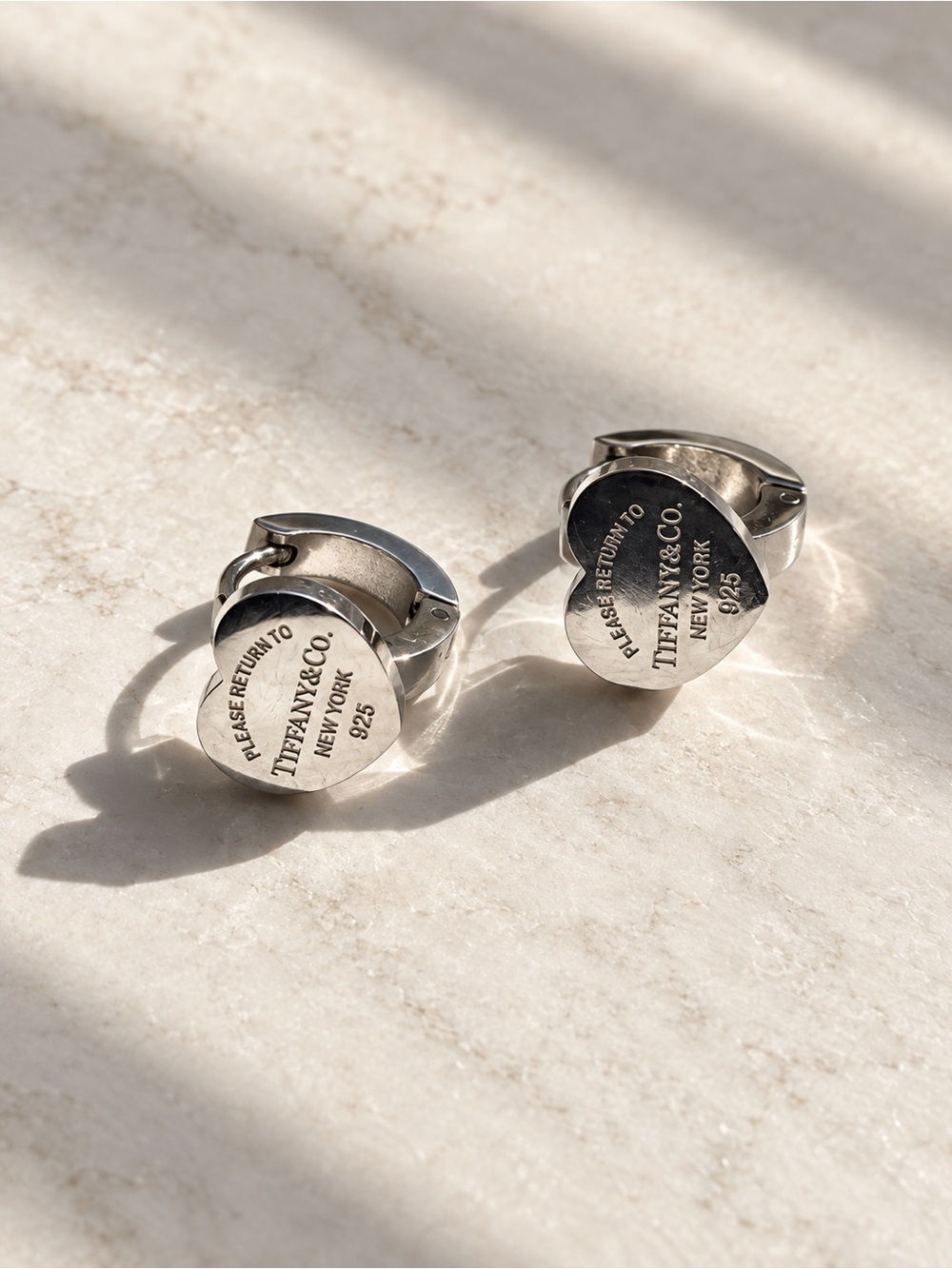 Stainless Steel Luxury Inspired Heart Hoops.